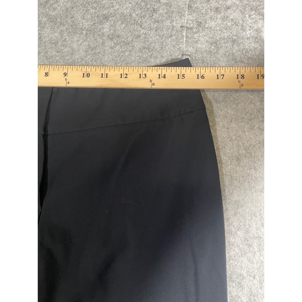 Womyn Black Dress Pants Women Size 6 Straight Leg Flat Front Trousers USA Made - Picture 6 of 11